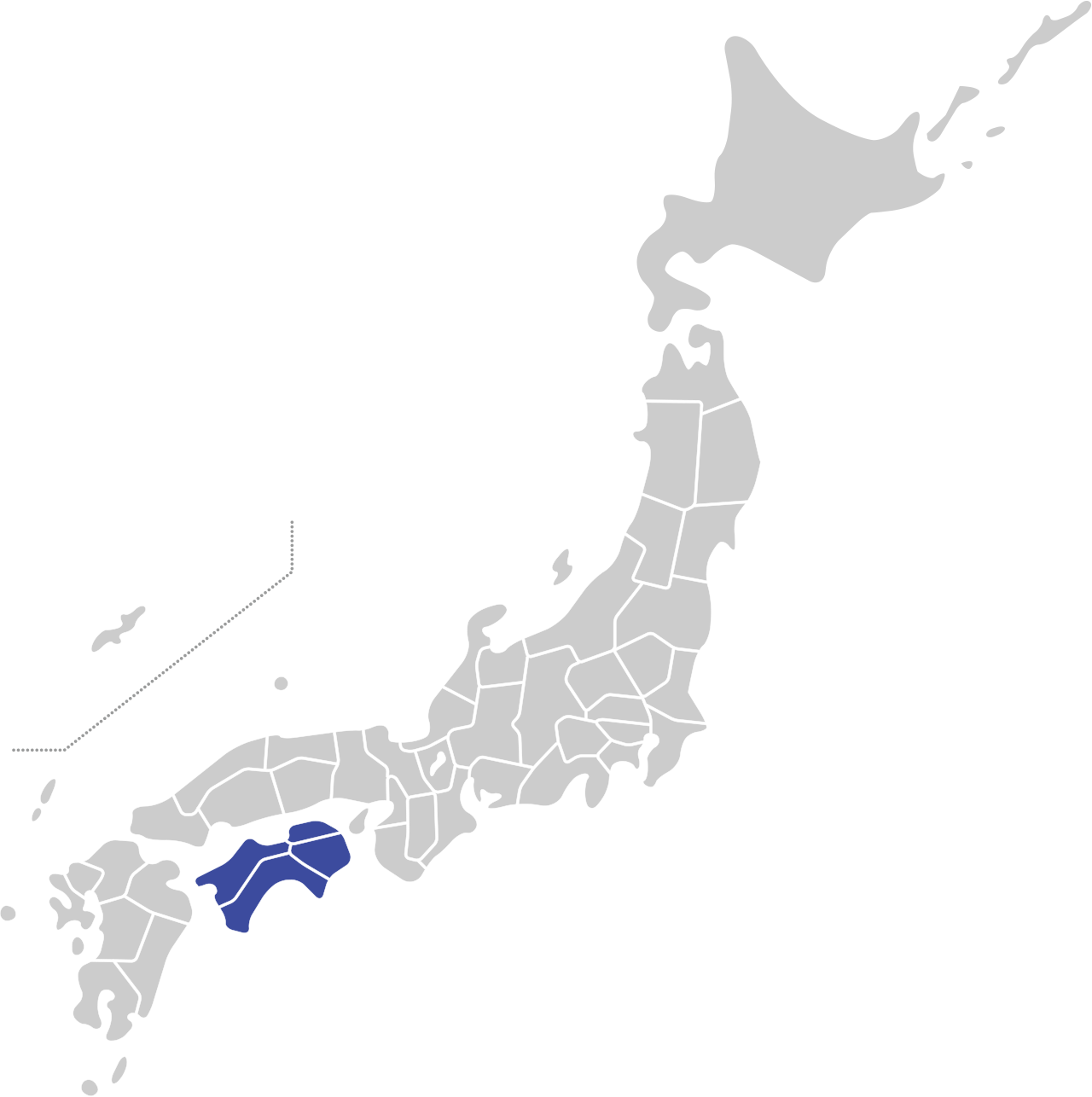 四国地方 地図